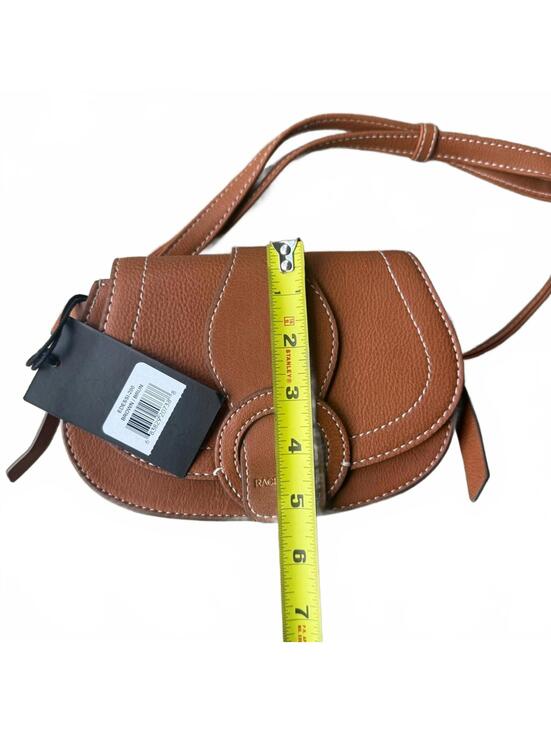 Rachel Zoe Brown Leather Mini Shoulder Bag NWT Structured Flap Purse - Picture 6 of 6